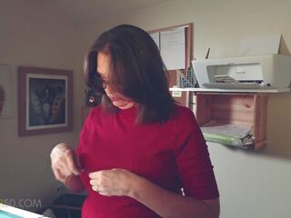 A Sexy Mature MILF gets a Visit to Her Office from a Young Man in it but He Finds that His Coworker is a Nymphomanic Nora 2