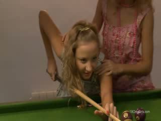 Lezzie revenge on the billiards