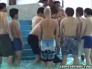 Asian Teen Fucked By Bunch Of Old Men At Pool Video