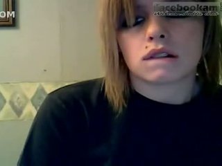 Blonde Emo Licking Dildo 2