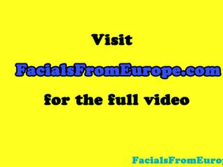 Facial crazy euro drooling on hard cock