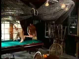 Julie Meadows gets fucked on a pool table