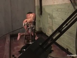 Hot And Sexy Charley Chases Oiled Up Pussy Hammered By Fat Dildo Fucking Machine