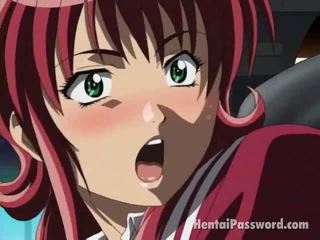 Red Haired Anime Vixen Getting Nailed On The Backseat