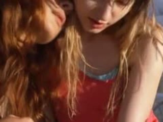 Sunset Romance Of Two Teens Fingering