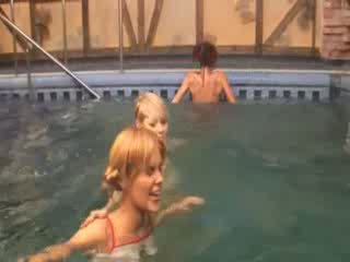 Three russian princesses in the pool