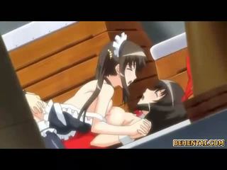 Hentai maid hard gangbang