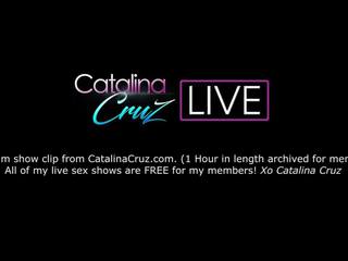 Mercedes Carrera live dildo fucking at Catalina Cruz