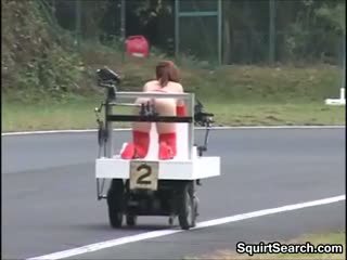 Japanese Fucking Machine Race Outside