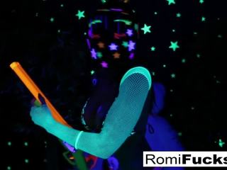 Romi and Dani Lesbian Black-light Fun, HD Porn d1