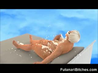 3D Futanari Selfsuck And Huge Self Facial!