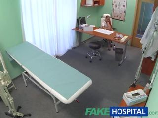 FakeHospital Hot brunette nurse gives patient some sexual healing