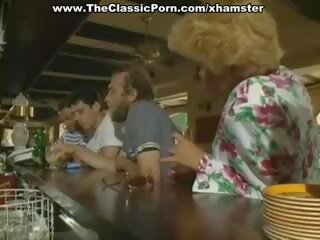 Sexy lady has a fuck in a bar