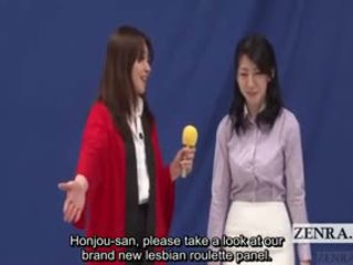 Subtitled cfnf verrückt japanisch lesbisch roulette spiel