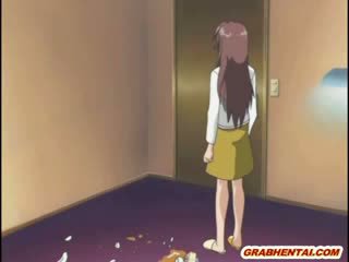 Slutty manga mô hình cô gái với rất lớn tits gets assfucked qua cô ấy brothers boyfriend