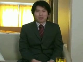 Horny Japanese Salary Stud Gets Jerked Off