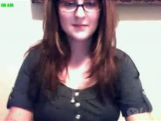 webcam, lunettes, gros seins