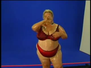 BBW Patty Fucked in a Oil Wrestling Match